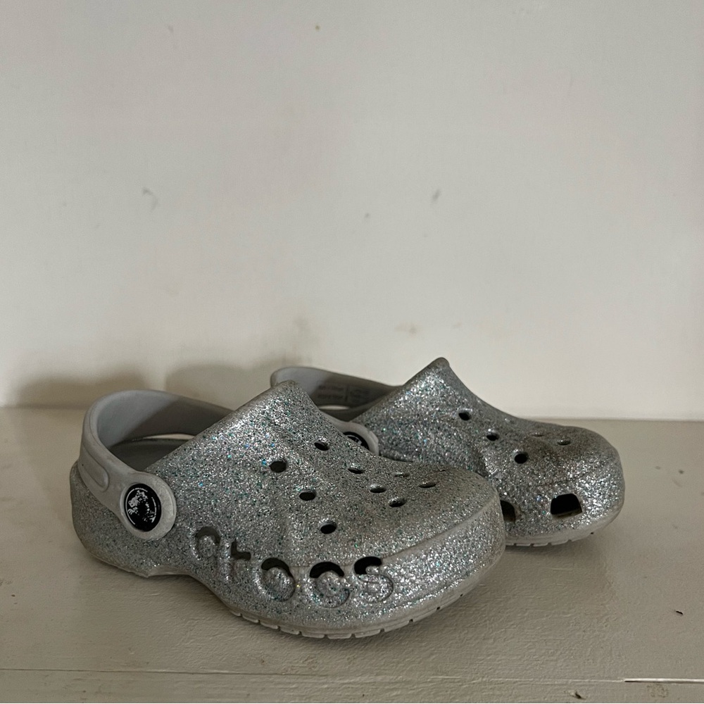 Crocs Baya Glitter Clog Toddler size 8